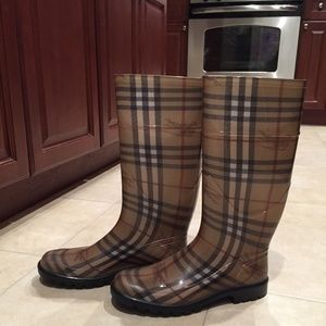 Burberry Mid Calf Rain Boots